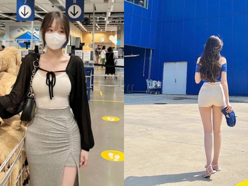 IKEA可愛正妹「修長美腿好吸睛」，「逆天好比例」客人都動心！