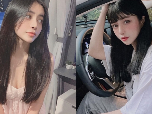 白皙大眼妹「Anna」激似Angelababy，深溝和細長美腿好令人沈醉！