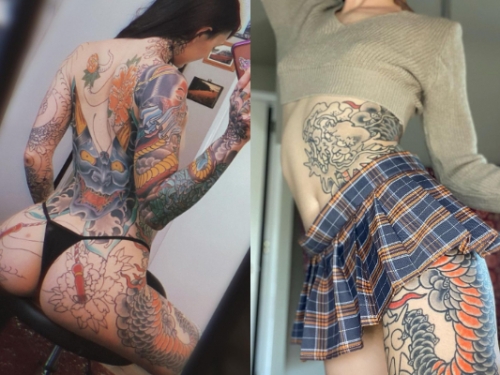 人中龍鳳！性感妹刺青超霸氣　走大哥女人路線…讓人腿軟直呼惹不起！