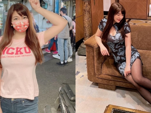 屏東夜市出沒「長髮巨乳妹」Yukina優熙，衣服裡暗藏火辣「34F罩杯」！