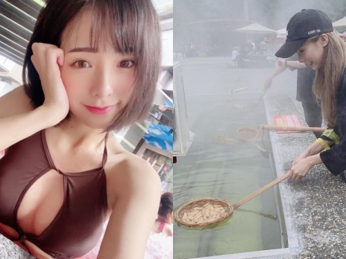 宜蘭地熱出現「甜美正妹」煮花生！衣服下暗藏超猛兇器，原來是紅豆餅女神！