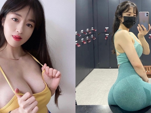 熱愛健身的「巨乳翹臀小姐姐」，火辣曲線超敢秀，豐滿葫蘆身形辣翻網友！