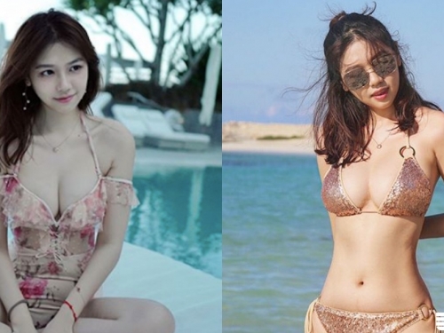 戀愛了！氣質正妹「胸前太豐滿」，比基尼圓乳「圓圓滿滿」要滾出來惹！