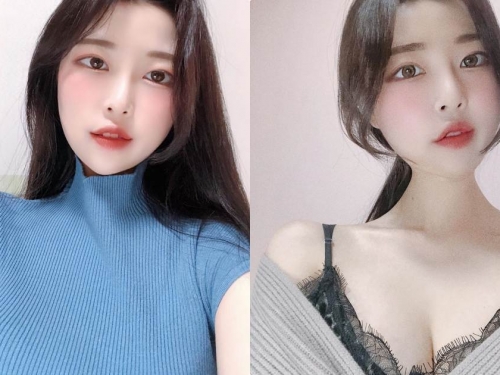 豐滿美乳妹「展現雪白美肌」，巨大兇器要蹦出內衣了！