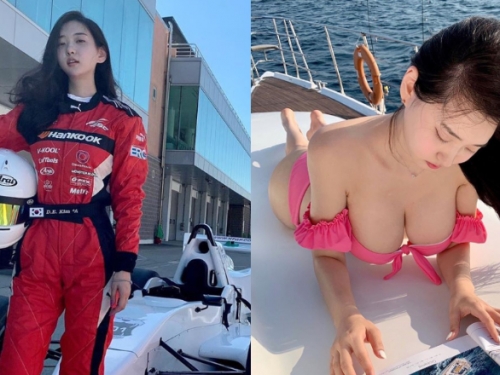 正妹賽車手「Zenny」連身衣底下隱藏豐滿巨乳　乳浪滔滔讓人暈船