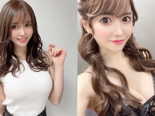 甜美正妹穿上「深V膚色長洋裝」，「若隱若現的造型」實在太犯規！