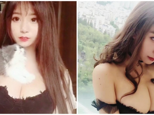 巨乳才有的特技！「巨乳正妹」貓九醬可以在奶奶上放隻貓，奶量也太狂了吧！