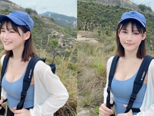 最美護理師！香港萌妹「Miss Jay」登山低胸不忘露濠溝，激發男粉必攻頂的決心！