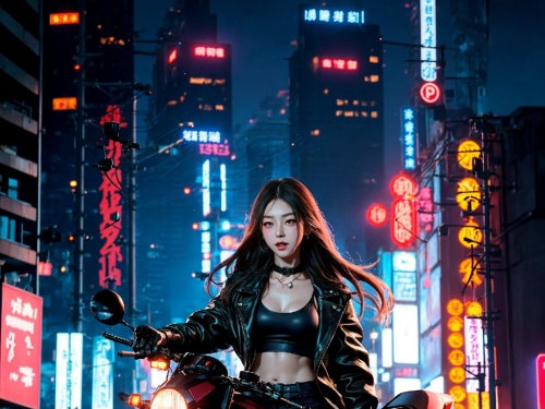 Akira Motorcycle Girl