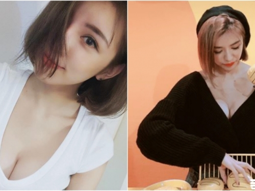 圓圓的麵包！「爆乳正妹老闆娘」好像很兇！「渾圓白皙」讓人光看就食指大動啊！
