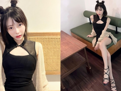 152cm小隻馬女孩「林瑩」好苗條！性感旗袍秀「修長美腿」比例超好！