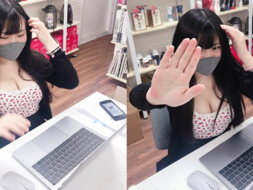 偷拍同事被發現！「巨乳同事」上班穿低胸上衣大爆乳　網友：已應徵