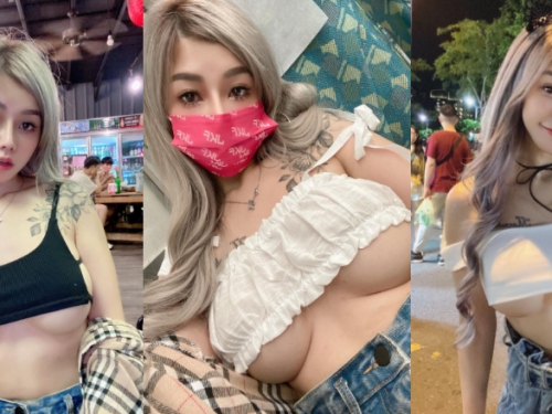 這麼怕熱？性感巨乳妹「張嘻嘻」衣服都只穿半截露出渾圓南半球