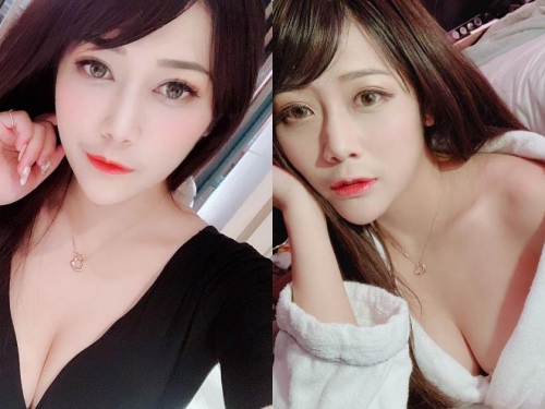 「腰窩女孩－藤藤」浴袍辣照好誘惑，白皙深溝辣到擋不住！