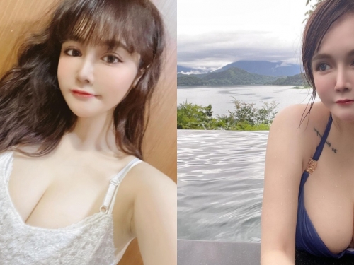 台英混血巨乳造型師「嘉嘉」太兇猛！「雪白E罩杯」快從比基尼裡掉出來！