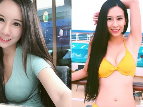 這陰影我給過！正妹主持人「佳蓉」緊身上衣「形狀明顯」，身材保養的超火辣！