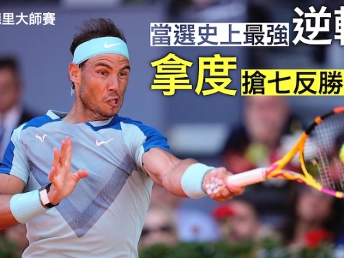 【網球】拿度澳網決賽之役當選「史上最偉大逆轉」搶七反勝闖馬德里賽8強