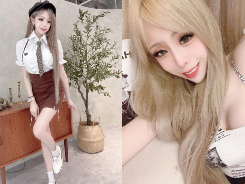 網拍正妹「比比」小背心自拍深溝好辣，白嫩曲線「胸型好渾圓」！