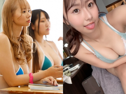 我的同學全是穿比基尼的辣妹，還用「超火辣神級J奶」幫我服務...