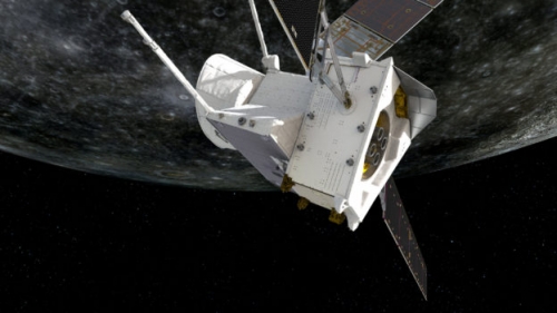 飛行近三年，水星探測太空船 BepiColombo 傳回第一張水星北半球影像