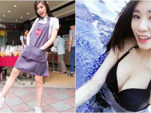 排隊啦！85度C「超正女店員」！圍裙下隱藏版「雪白美乳」好火辣！