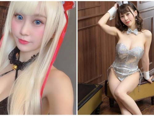 「火辣正妹」兔女郎打扮超騷氣，「白嫩渾圓巨乳」太噴鼻血了！
