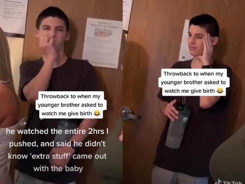 13歲少年直擊親姊生產過程 表情逐漸母湯！意外紅了