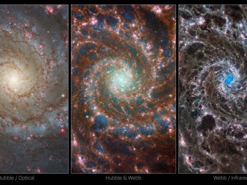 歐空局發布韋伯望遠鏡M74螺旋星系照片 非常魔幻