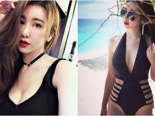 「低胸爆乳正妹」台北出沒！性感泳裝「火辣美體」包不住！設計超邪惡的啊！