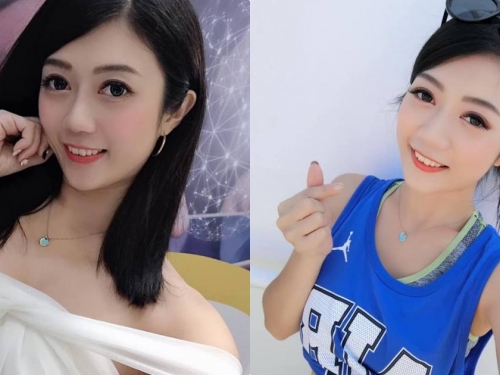 笑容好甜的白皙大眼正妹星岑，比心手勢立刻電暈大批粉絲！