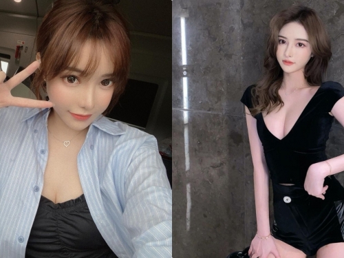 加拿大正妹「穿皮褲有夠惹火」，「胸前的大深V」讓人無法忽視！