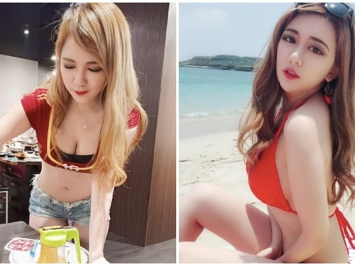 燒烤店出沒「爆乳服務生」！極品美乳+纖腰，客人都鼻血狂噴了！