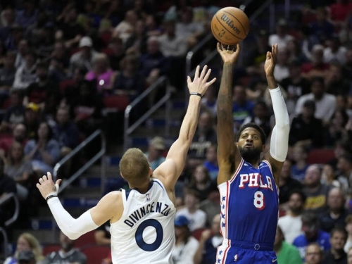 NBA》喬治轉戰七六人熱身賽首秀 狂轟全場最高23分不敵灰狼