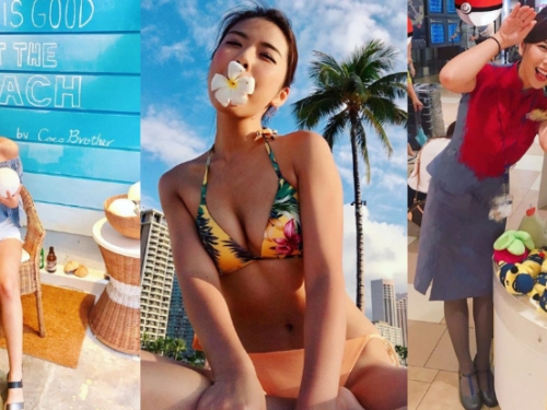 「御姊系空姐」最愛在海邊曬美腿美胸！超犯規身材讓人好想在機上遇到她！