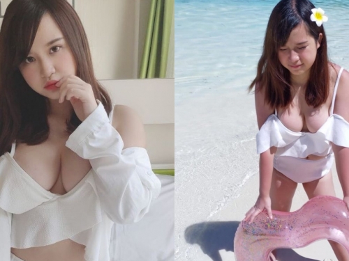 夠大就給讚！G奶直播主Erika彎腰「奶快掉出來」，超豐滿肉肉比海洶湧！