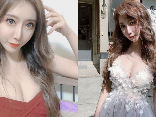 最辣婚紗造型！簡優優「性感E奶」在陽光下更顯白嫩，深V款式太有魅力！