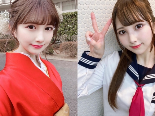 萌萌櫻花妹「穿高校制服好卡哇伊」，綁起馬尾太讓人戀愛！
