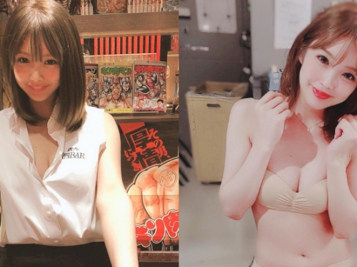 酒吧驚見超甜美服務生「三宿菜菜」　敞開的制服露出火辣身材！