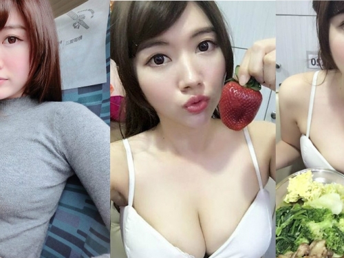 巨乳「水果妹」誘惑吃草莓！搭配胸前自備F級「香濃煉乳球」好可口...