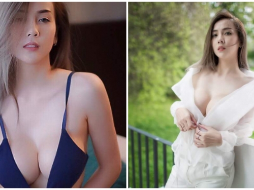 來！想看就給你看！「爆乳正妹」大方拉下內衣就快露出全部，飽滿美乳實在太誘人！