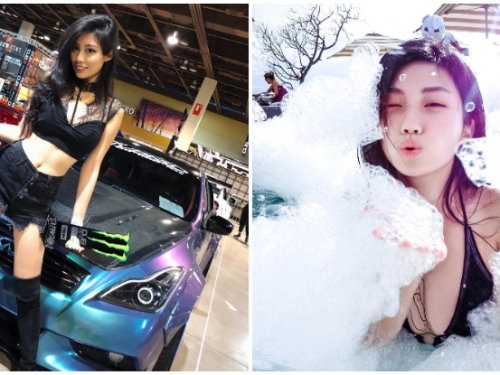 火辣「長腿車模」還有「渾圓美乳」！完美身材加上陽光笑容，讓人無法招架的終極魅力！