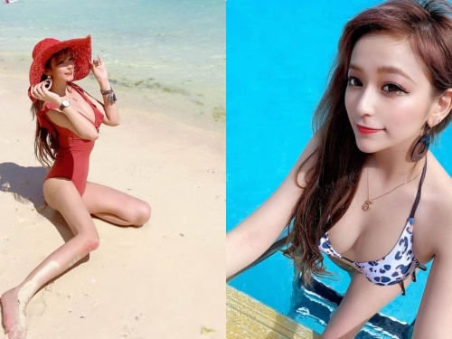 熱情辣妹「玩水時姿勢好奔放」，往下一看福利太兇了！