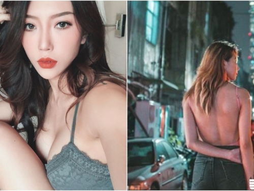 超火辣「個性正妹」！裸背穿梭台北巷弄風景正好！「性感身材」拍起照自性又大方！