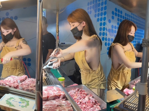 「正妹老闆娘」露側乳噴火為骰子牛加辣　網友：我要一份奶子牛