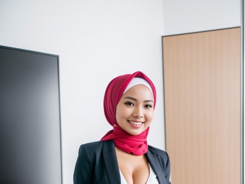 Hijabi coworker