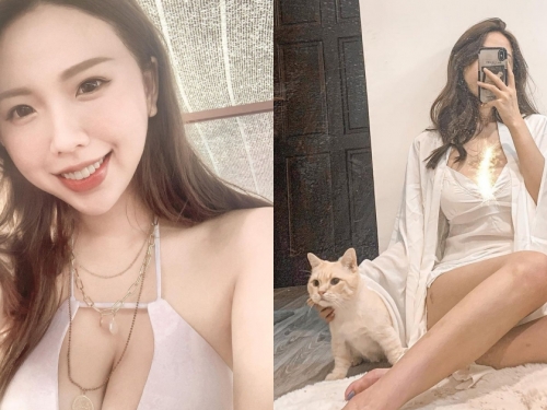 高雄正妹美甲師「奈奈」在家自拍好撩人，純白睡衣遮不住「窈宨曲線」！