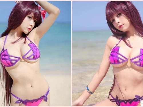 好銷魂！沙灘驚見「白嫩爆乳妹」整顆快跑出來！超可愛「美乳畫面」真的太犯規…
