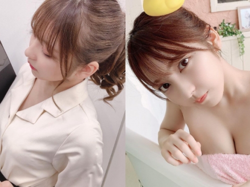 甜美「巨乳秘書」套裝底下藏火辣身材　大份量奶球讓人好驚喜