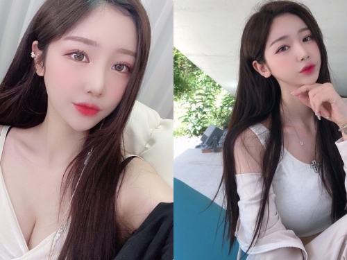 溝很辣！氣質長髮正妹暗藏「水嫩酥胸」，深V畫面讓粉絲特別激動！