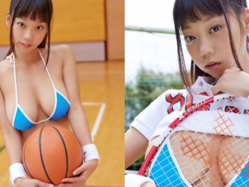 巨乳代表「青山ひかる」化身運動少女　連球拍也壓不扁的乳量太猖狂！